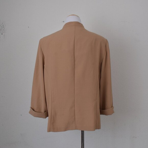 Vintage 00s Tan Polyester Lighweight Jacket size 18 - Picture 3 of 10